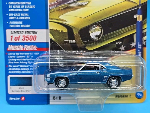 Johnny Lightning 1969 Chevrolet Camaro SS 1:64 ** 50 YEARS / MUSCLE CARS USA - Imagen 2 de 20