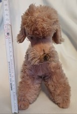 Steiff Hund Pudel Rarität hellbraun stehend 25 cm aus der alten Steiff-Zeit