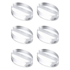6Pcs Clear Acrylic Stand, 1.2" Oval Card Holders with 1/8" Slot, 30 x 20 mm