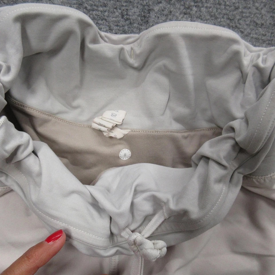 Pantalones Cortos Lululemon Mujer 8 Gris Rosa Claro Correr Velocidad Activa Malla Bolsillos Gimnasio Foto 4 de 4