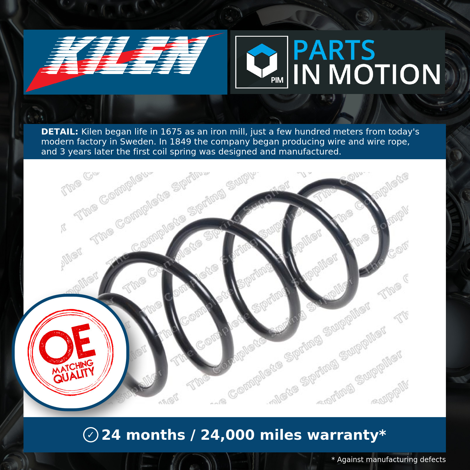 Kilen 14875 Front Suspension Coil Spring for Hyundai i30 Kia Ceed II 546306014 - Image 11