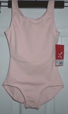 NEW Capezio Girl's S Small Pink Dancemaker Tank Leotard W/ Ballet Legline
