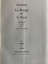 Le Rouge et Le Noir. Stendhal. 1949 - Fernand Hazan. Softcover in slip case.