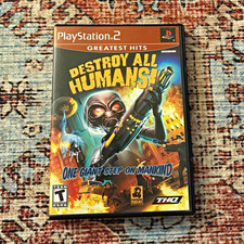 THQ Destroy All Humans! (PS2, Greatest Hits) Manual Included, NTSC-U/C, T