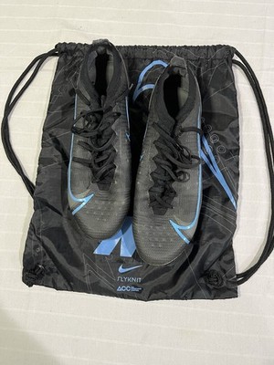 Nike Mercurial Vapor 14 Mens Soccer Cleats Black w/ Blue + Drawstring Bag