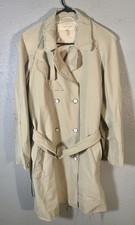 Rag & Bone Trench Coat Womens 4 Beige Belted Frayed Distressed Made in USA