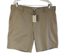 Peter Millar Khaki Pilot Twill Shorts Size 38 ME0B05 8" Inseam NWT 115
