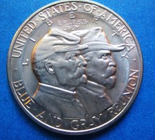 1935 GETTYSBURG CLASSIC COMMEMORATIVE SILVER HALF DOLLAR, BETTER GRADE.