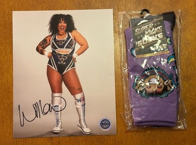 Willow Nightingale Autographed 8x10 & Super Kicks Socks Elite Crate Exclusives 
