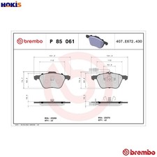 BRAKE PAD SET DISC BRAKE P 85 061 FOR VW CARAVELLE/EUROVAN/IV/Bus/TRANSPORTER