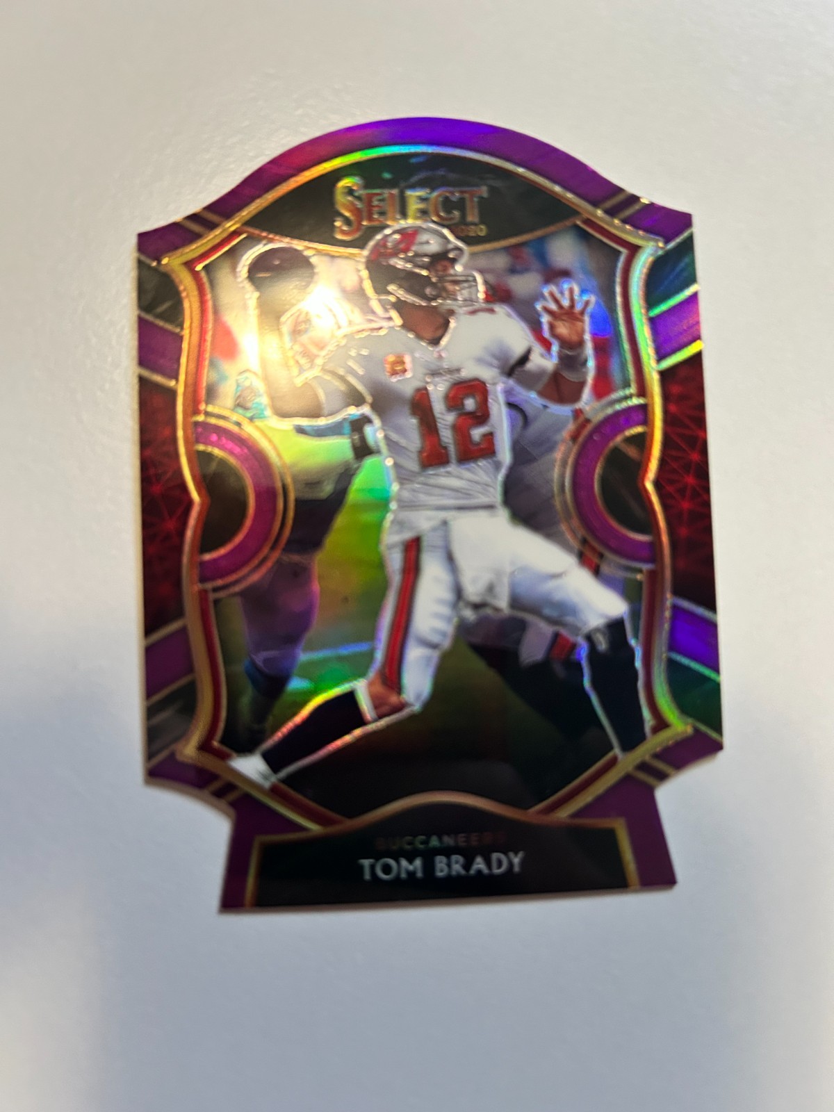 2020 Panini Select - Concourse Tom Brady #1 Purple Prizm Die-Cut