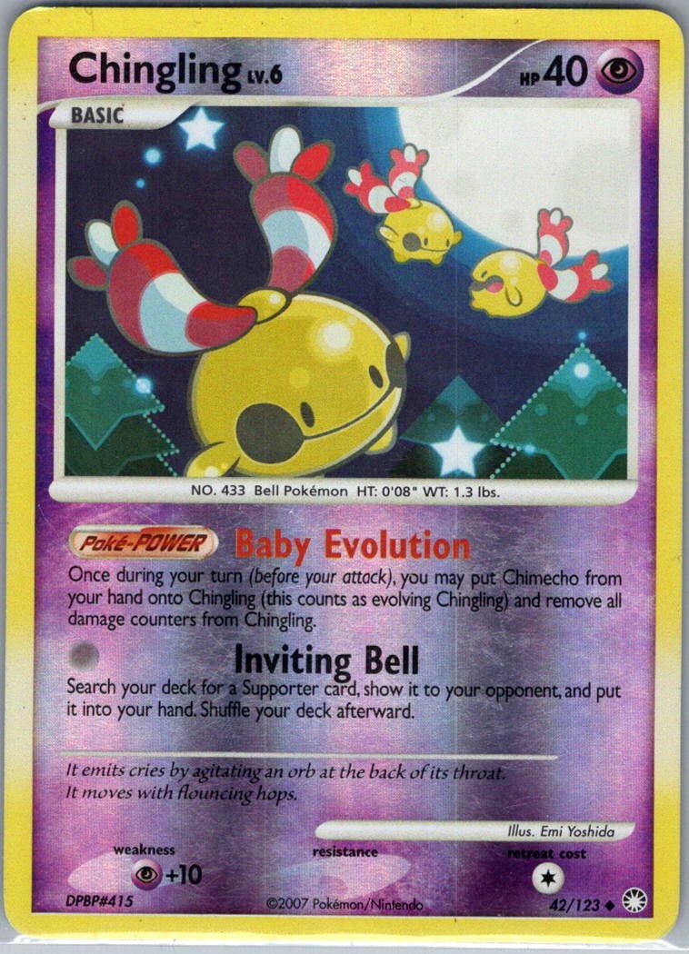Chingling 042/123 Reverse Holo Mysterious Treasures - Pokemon Card - NM