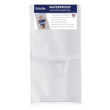 Waterproof Easy Clean Contoured Baby Diaper Changing Pad White