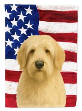 Caroline's Treasures Wheaten Otterhound American House Flag WDK6386CHF