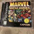 Marvel Super Heroes PlayStation 1 Capcom 1997 with Official Strategy book