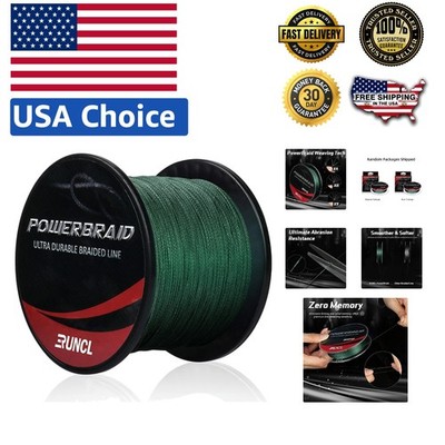 PowerBraid 30lb Braided Fishing Line - 300Yds - Enhanced Coating & Zero Stretch
