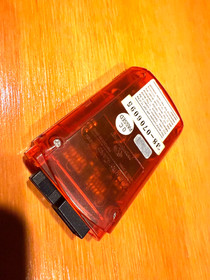 Sega Dreamcast Memory Card by Performance Clear Red 3rd Party Untested