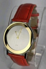 SKAGEN STEEL DENMARK  WOMEN'S  STAINLESS ST ULTRA SLIM SILVER DIAL LEATHER BAND 