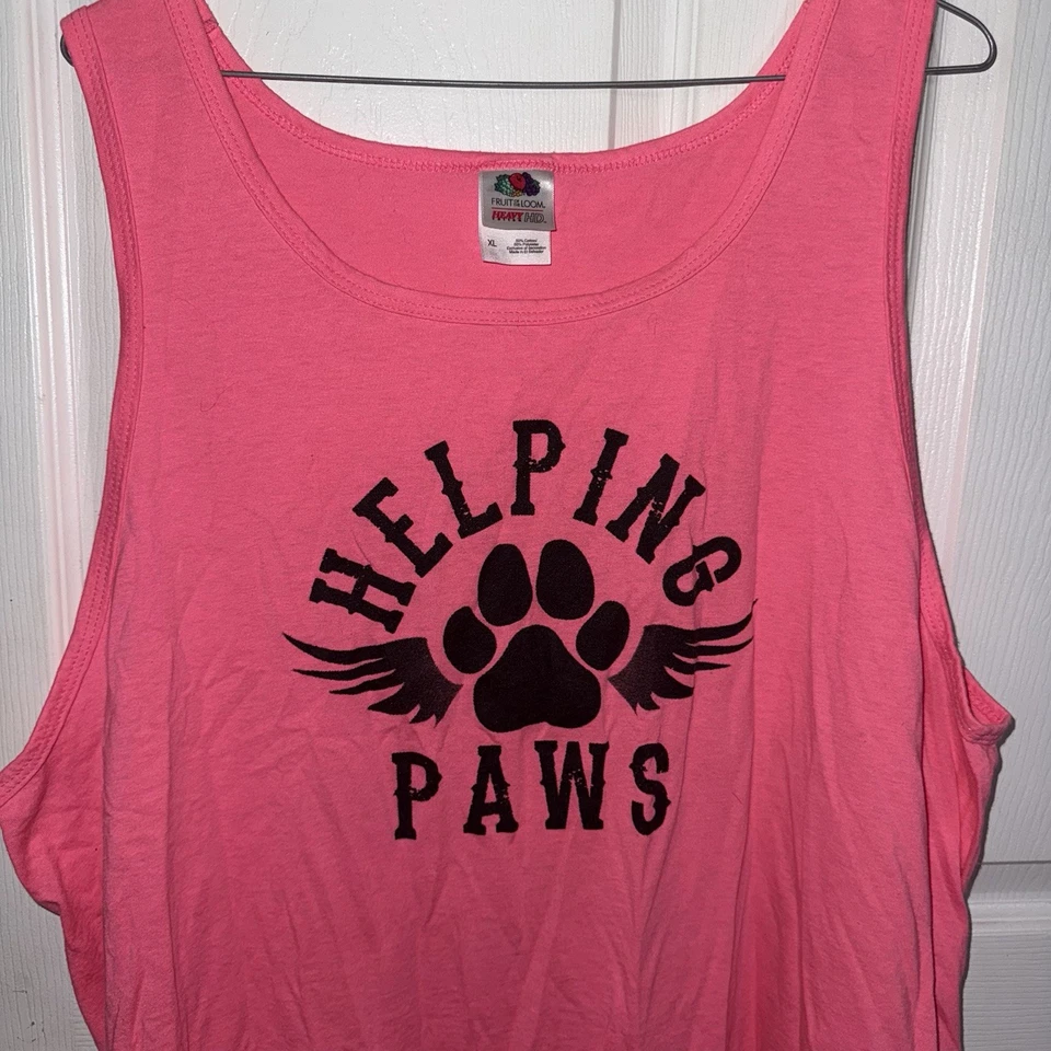 Camiseta sin mangas extra grande Helping Paws tema de rescate de animales Foto 2 de 4