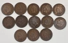 Indian Head Cent – 13 Coins – 1896 to 1908 Consecutive Dates – Circulated G/VG