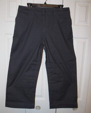 Toad  Co Earthworks Wide Leg Pants Womens 14 Soot Ankle Cropped New