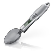 Produktbild - Arendo Digitale Löffelwaage Küchenwaage LCD-Anzeige Küchenzubehör Silber