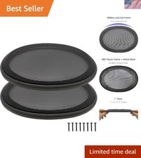 6" x 9" Speaker Grill Covers - Metal Mesh  ABS Plastic Set of 2 