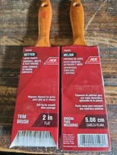 2 ACE 2" inch BETTER Flat Trim Paint Brush Polyester Soft Tip 1006482