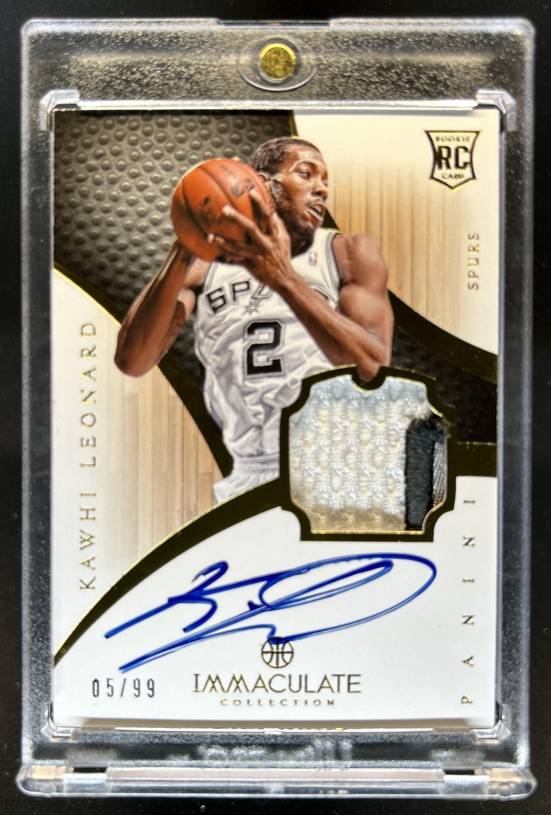 2012-13 Panini Immaculate Collection Kawhi Leonard Jersey RC Auto #/99 Spurs view 1