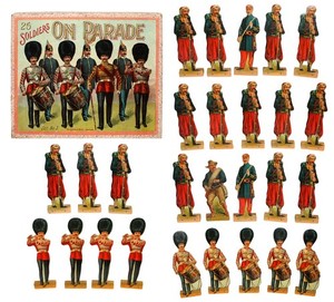 Boxed 27 Assorted 19th Century McLoughlin Bros. Soldiers inc. Zouaves