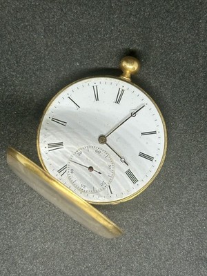 Massive Gold Taschenuhr signiert BREGUET 2761 geprüft 20 K Schlüssel Wind - zum Service