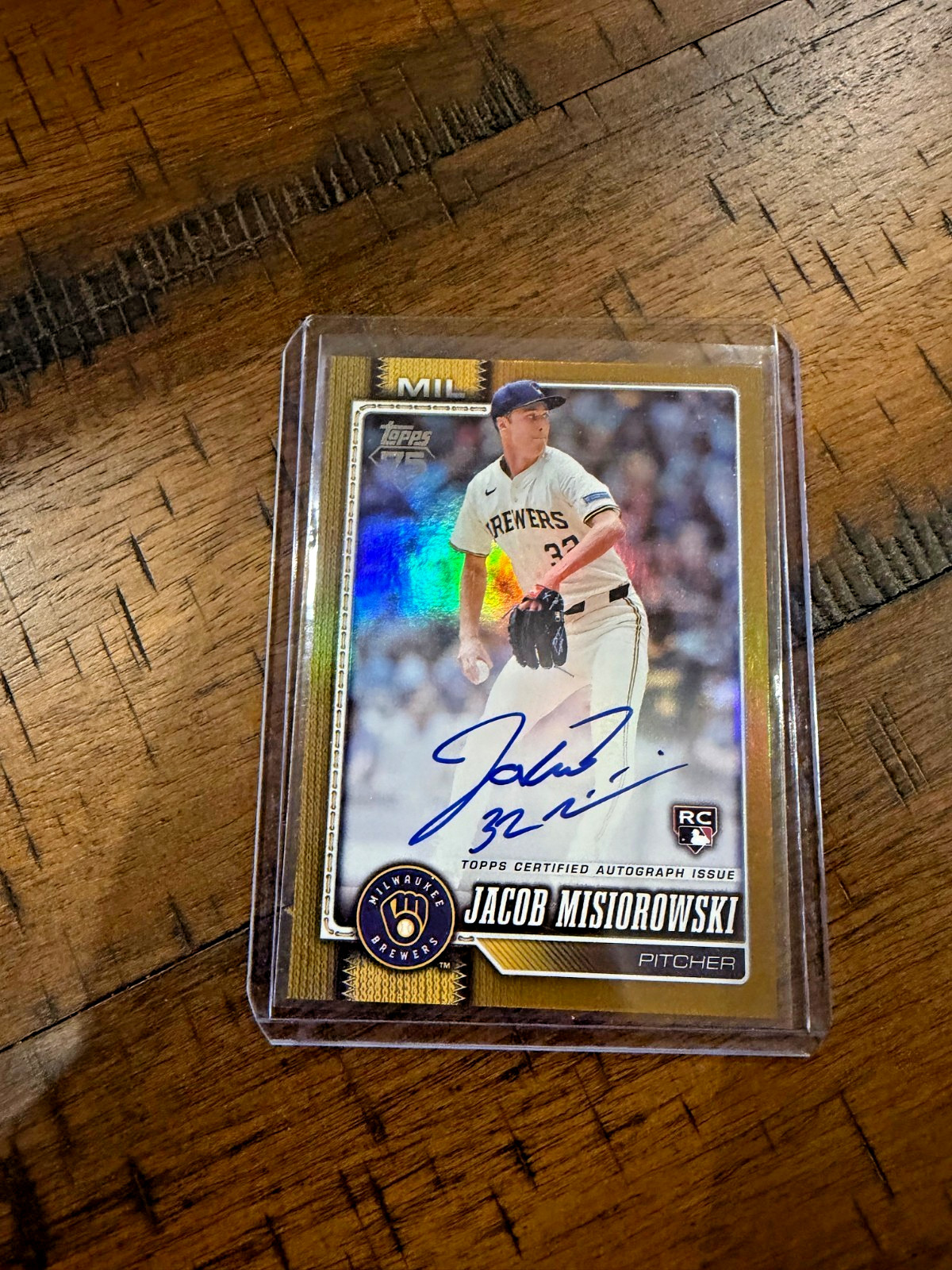 2026 Topps Series 1 JACOB MISIOROWSKI RC Real One Auto Gold /50 ON CARD