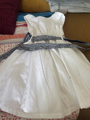 VERTBAUDET  Kleid weiss blau Gr 10 J, 140 cm Hochzeit sehr edel