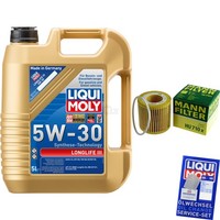 Mann Inspektionspaket 5L Liqui Moly Longlife 5W-30 FüR VW Polo 1.2 12V Fox Skoda