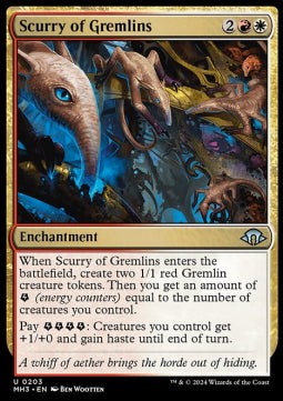 Magic/MTG Scurry of Gremlins MH3-203 Uncommon Englisch Neu