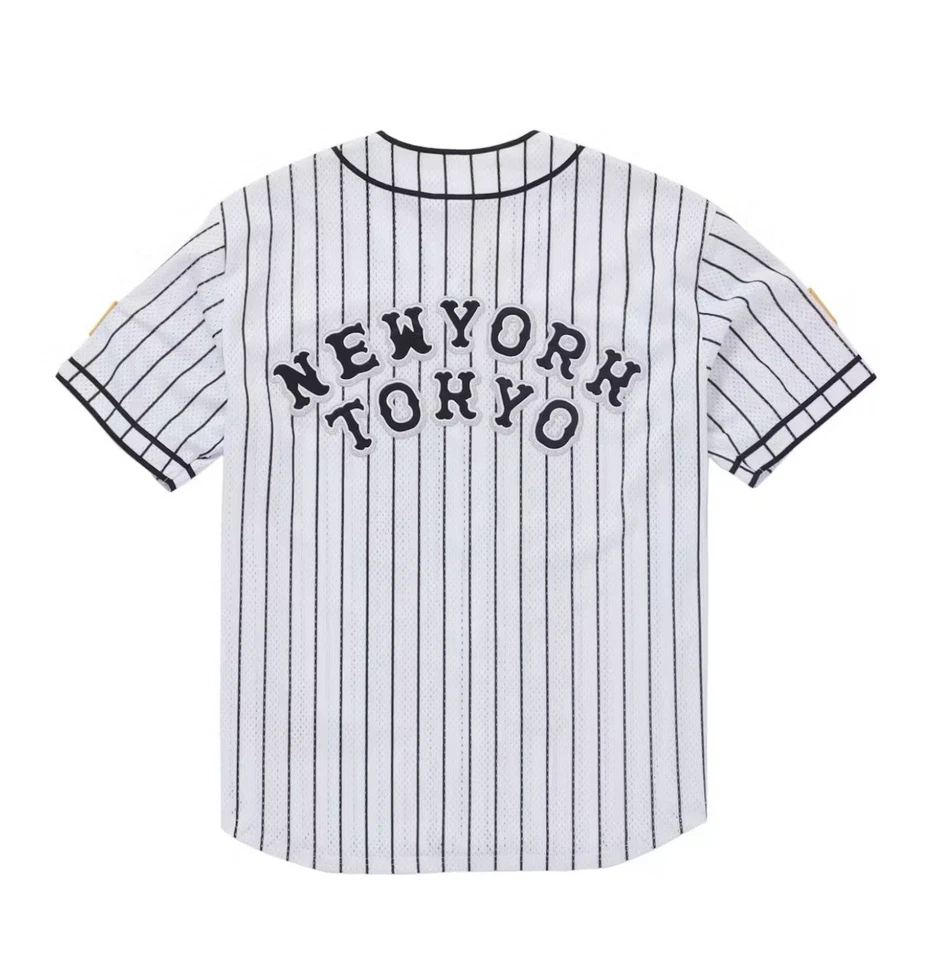 Talla L - Supreme SS25 Homerun Béisbol Malla Jeresy Rayas Negro Blanco EN MANO Foto 4 de 4