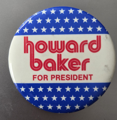 2 1/4  Howard Baker 1980 Campaign Pinback Button Celluloid D7