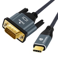 USB C to VGA Cable 10FT Type C Conversion 1080P 60Hz Laptops PC Projector