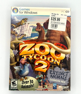 Zoo Tycoon 2: Extinct Animals Pack (Windows PC 2006) w/ Manual - Gen Z game