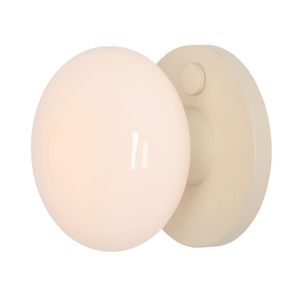Wandleuchte Metall Glas Creme BüRo Flur Schalter Ø19 Cm E14 Wandlampe Wohnzimmer-image