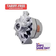 Powermaster 8-37100, One Fits Ford 100 Amp Chrome Alternator Performance Parts
