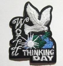 Girl Scout WORLD THINKING DAY PATCH International Friendship Dove Badge UNDATED