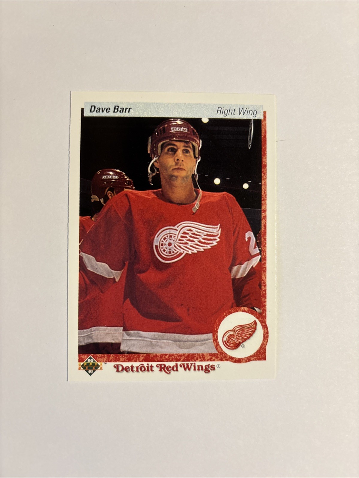 1990-91 Upper Deck Dave Barr . Detroit Red Wings #257