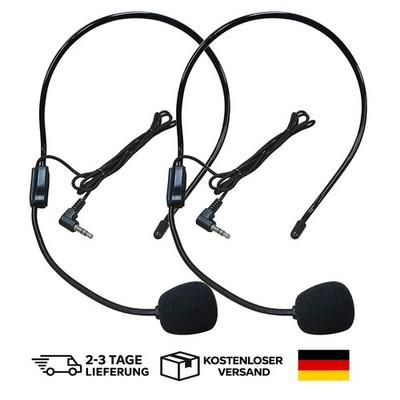 3.5 mm Mikrofon Headset Microphone Clip Kabel Speaker Teacher Conference