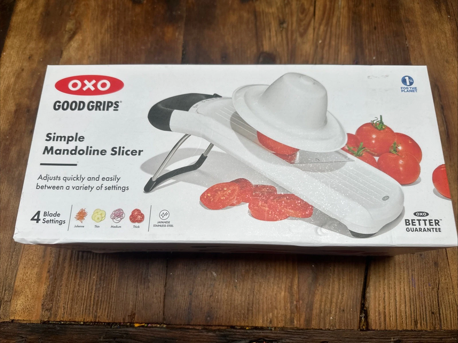 New OXO Good Grips Simple Mandoline Slicer 1273180 White NIB Japanese Steel