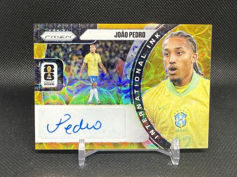 2026 Prizm FIFA Soccer International Ink Gold Choice Joao Pedro AUTO /10