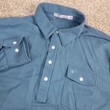 Criquet Mens XL Light Green Stretch Knit Long Sleeve Polo