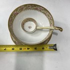 Superb Nippon Thinnest Eggshell Porcelain Bowl Saucer Ladle Japan Hand Paint — photo 9