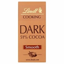 Lindt 51 Dark Cooking Chocolate Bar - 180g 0.4lbs