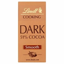 Lindt 51% Dark Cooking Chocolate Bar - 180g (0.4lbs)